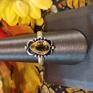 Citrine Gemstone Ring - Size 9